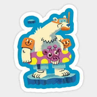 Swim Ready Polar Bear Sticker